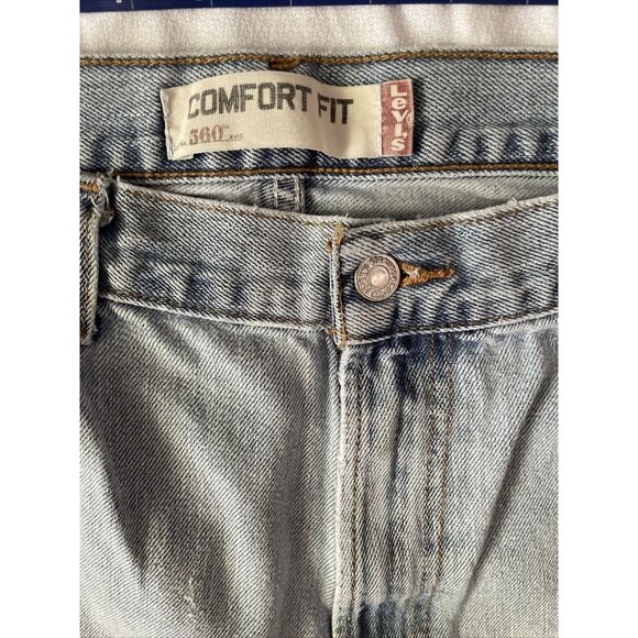 Levis 560 Comfort Fit Light Wash Blue Denim Jeans W38 L32 Mens Vintage Style - Picture 5 of 14